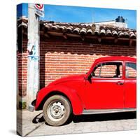 ¡Viva Mexico! Square Collection - Red VW Beetle Car-Philippe Hugonnard-Stretched Canvas