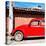 ¡Viva Mexico! Square Collection - Red VW Beetle Car-Philippe Hugonnard-Stretched Canvas