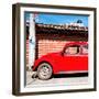 ¡Viva Mexico! Square Collection - Red VW Beetle Car-Philippe Hugonnard-Framed Photographic Print