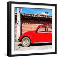 ¡Viva Mexico! Square Collection - Red VW Beetle Car-Philippe Hugonnard-Framed Photographic Print