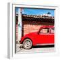 ¡Viva Mexico! Square Collection - Red VW Beetle Car-Philippe Hugonnard-Framed Photographic Print