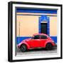 ¡Viva Mexico! Square Collection - Red VW Beetle - San Cristobal-Philippe Hugonnard-Framed Photographic Print