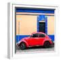 ¡Viva Mexico! Square Collection - Red VW Beetle - San Cristobal-Philippe Hugonnard-Framed Photographic Print
