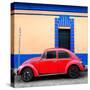 ¡Viva Mexico! Square Collection - Red VW Beetle - San Cristobal-Philippe Hugonnard-Stretched Canvas