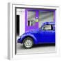 ¡Viva Mexico! Square Collection - Royal Blue VW Beetle and Purple Facade-Philippe Hugonnard-Framed Photographic Print