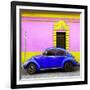 ¡Viva Mexico! Square Collection - Royal Blue VW Beetle - San Cristobal-Philippe Hugonnard-Framed Photographic Print