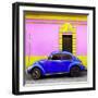 ¡Viva Mexico! Square Collection - Royal Blue VW Beetle - San Cristobal-Philippe Hugonnard-Framed Photographic Print