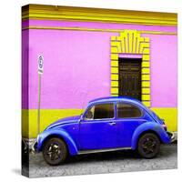 ¡Viva Mexico! Square Collection - Royal Blue VW Beetle - San Cristobal-Philippe Hugonnard-Stretched Canvas