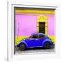 ¡Viva Mexico! Square Collection - Royal Blue VW Beetle - San Cristobal-Philippe Hugonnard-Framed Photographic Print