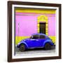 ¡Viva Mexico! Square Collection - Royal Blue VW Beetle - San Cristobal-Philippe Hugonnard-Framed Photographic Print