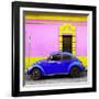 ¡Viva Mexico! Square Collection - Royal Blue VW Beetle - San Cristobal-Philippe Hugonnard-Framed Photographic Print