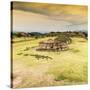 ¡Viva Mexico! Square Collection - Ruins of Monte Alban at Sunset I-Philippe Hugonnard-Stretched Canvas