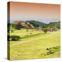 ¡Viva Mexico! Square Collection - Ruins of Monte Alban at Sunset III-Philippe Hugonnard-Stretched Canvas