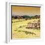 ¡Viva Mexico! Square Collection - Ruins of Monte Alban at Sunset-Philippe Hugonnard-Framed Photographic Print