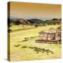 ¡Viva Mexico! Square Collection - Ruins of Monte Alban at Sunset-Philippe Hugonnard-Stretched Canvas