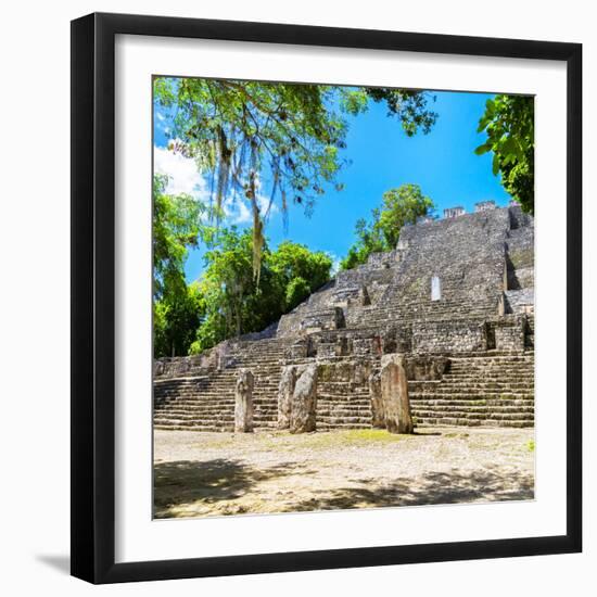 ¡Viva Mexico! Square Collection - Ruins of the ancient Mayan City of Calakmul II-Philippe Hugonnard-Framed Photographic Print