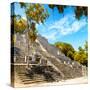 ¡Viva Mexico! Square Collection - Ruins of the ancient Mayan City of Calakmul with Fall Colors I-Philippe Hugonnard-Stretched Canvas