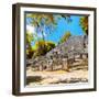 ¡Viva Mexico! Square Collection - Ruins of the ancient Mayan City of Calakmul with Fall Colors-Philippe Hugonnard-Framed Photographic Print