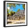 ¡Viva Mexico! Square Collection - Ruins of the ancient Mayan City of Calakmul with Fall Colors-Philippe Hugonnard-Framed Photographic Print