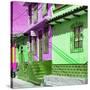 ¡Viva Mexico! Square Collection - San Cristobal Color Houses II-Philippe Hugonnard-Stretched Canvas