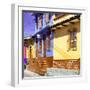 ¡Viva Mexico! Square Collection - San Cristobal Color Houses III-Philippe Hugonnard-Framed Photographic Print