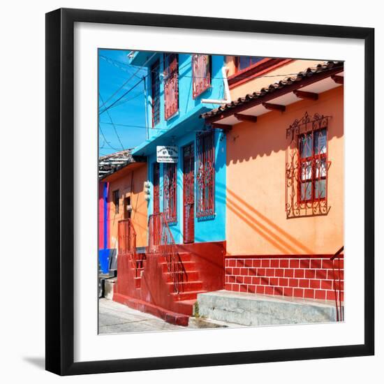 ¡Viva Mexico! Square Collection - San Cristobal Color Houses-Philippe Hugonnard-Framed Photographic Print