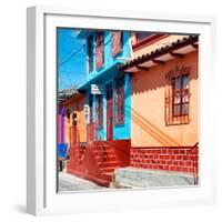 ¡Viva Mexico! Square Collection - San Cristobal Color Houses-Philippe Hugonnard-Framed Photographic Print