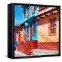 ¡Viva Mexico! Square Collection - San Cristobal Color Houses-Philippe Hugonnard-Framed Stretched Canvas