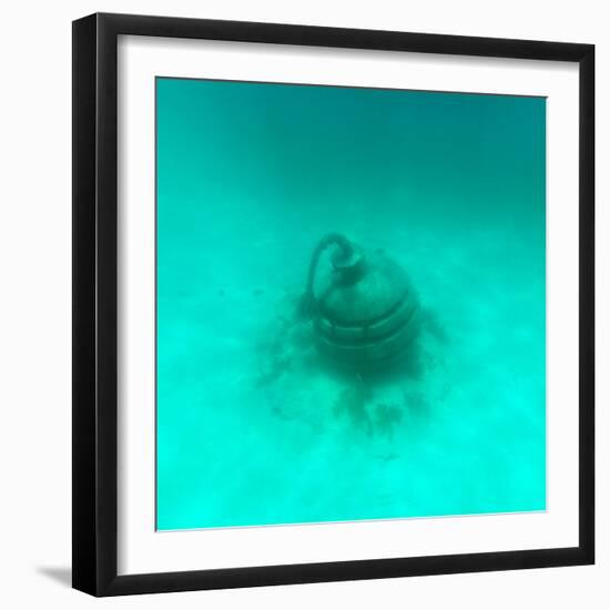 ¡Viva Mexico! Square Collection - Sculptures at bottom of sea in Cancun II-Philippe Hugonnard-Framed Photographic Print