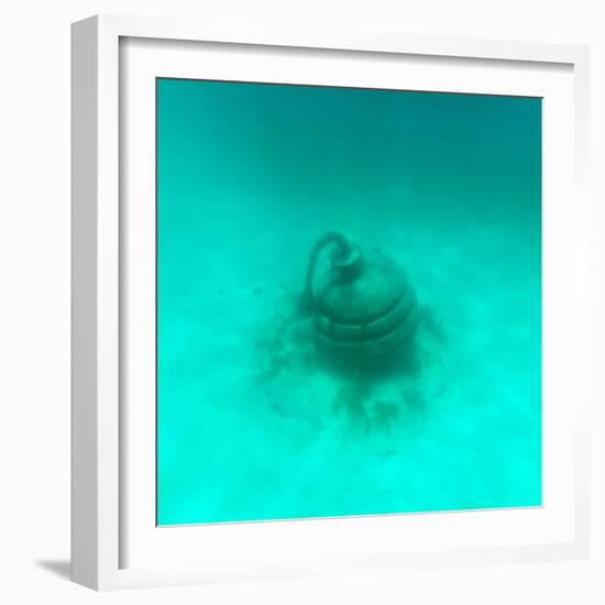 ¡Viva Mexico! Square Collection - Sculptures at bottom of sea in Cancun II-Philippe Hugonnard-Framed Photographic Print