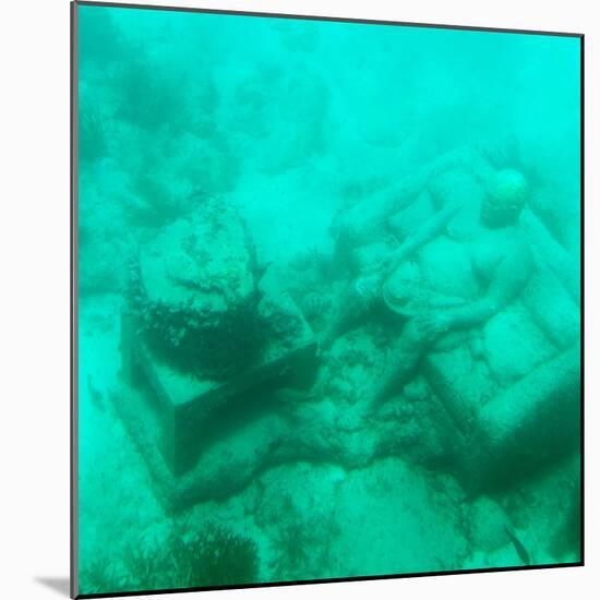 ¡Viva Mexico! Square Collection - Sculptures at bottom of sea in Cancun III-Philippe Hugonnard-Mounted Photographic Print