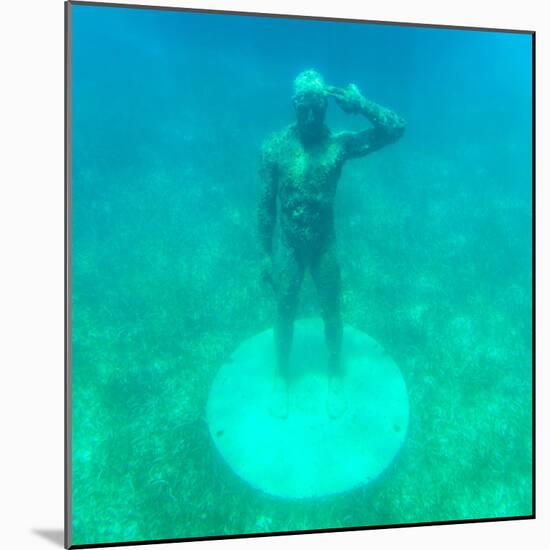 ¡Viva Mexico! Square Collection - Sculptures at bottom of sea in Cancun-Philippe Hugonnard-Mounted Photographic Print
