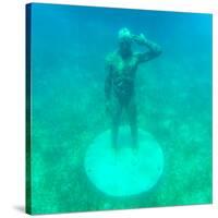 ¡Viva Mexico! Square Collection - Sculptures at bottom of sea in Cancun-Philippe Hugonnard-Stretched Canvas