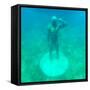 ¡Viva Mexico! Square Collection - Sculptures at bottom of sea in Cancun-Philippe Hugonnard-Framed Stretched Canvas