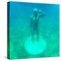 ¡Viva Mexico! Square Collection - Sculptures at bottom of sea in Cancun-Philippe Hugonnard-Stretched Canvas