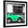 ¡Viva Mexico! Square Collection - Small Coral Green VW Beetle Car-Philippe Hugonnard-Framed Photographic Print