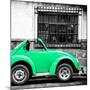 ¡Viva Mexico! Square Collection - Small Coral Green VW Beetle Car-Philippe Hugonnard-Mounted Photographic Print