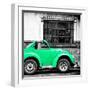 ¡Viva Mexico! Square Collection - Small Coral Green VW Beetle Car-Philippe Hugonnard-Framed Photographic Print