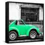¡Viva Mexico! Square Collection - Small Coral Green VW Beetle Car-Philippe Hugonnard-Framed Stretched Canvas