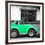 ¡Viva Mexico! Square Collection - Small Coral Green VW Beetle Car-Philippe Hugonnard-Framed Photographic Print