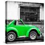 ¡Viva Mexico! Square Collection - Small Green VW Beetle Car-Philippe Hugonnard-Stretched Canvas