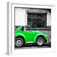 ¡Viva Mexico! Square Collection - Small Green VW Beetle Car-Philippe Hugonnard-Framed Photographic Print