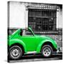 ¡Viva Mexico! Square Collection - Small Green VW Beetle Car-Philippe Hugonnard-Stretched Canvas