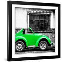 ¡Viva Mexico! Square Collection - Small Green VW Beetle Car-Philippe Hugonnard-Framed Photographic Print