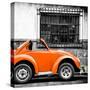 ¡Viva Mexico! Square Collection - Small Orange VW Beetle Car-Philippe Hugonnard-Stretched Canvas