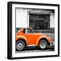 ¡Viva Mexico! Square Collection - Small Orange VW Beetle Car-Philippe Hugonnard-Framed Photographic Print