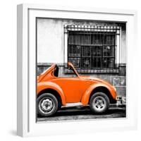 ¡Viva Mexico! Square Collection - Small Orange VW Beetle Car-Philippe Hugonnard-Framed Photographic Print