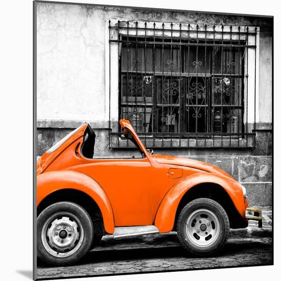 ¡Viva Mexico! Square Collection - Small Orange VW Beetle Car-Philippe Hugonnard-Mounted Photographic Print