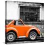 ¡Viva Mexico! Square Collection - Small Orange VW Beetle Car-Philippe Hugonnard-Stretched Canvas