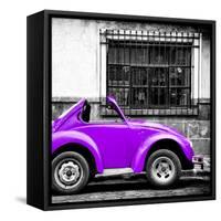 ¡Viva Mexico! Square Collection - Small Purple VW Beetle Car-Philippe Hugonnard-Framed Stretched Canvas